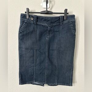Gap Jeans Denim Skirt‎ Long Size 14 Back Slit Y2K